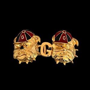 Vintage 1980s Dotty Smith Georgia Bulldogs Belt Buckle Enamel - 7Y